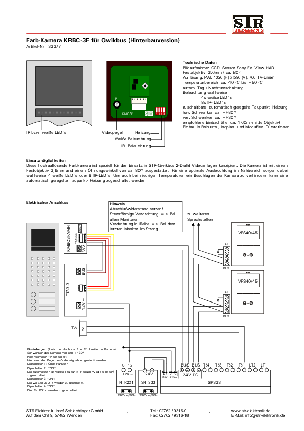 KRBC-3F Hinterbaukamera 