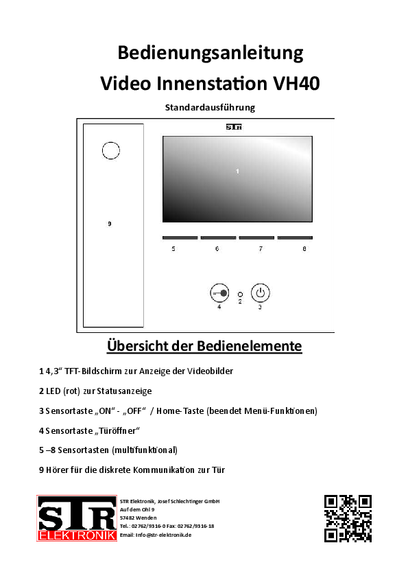 VH40 Bedienungsanleitung