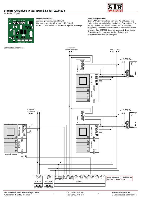 EAM333 Etagen-Anschluss-Mixer