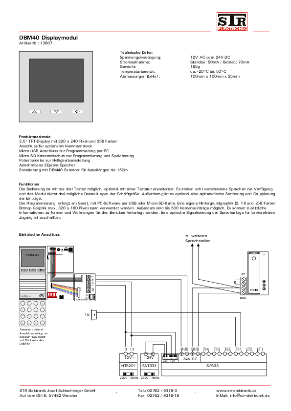 DBM40 Displaymodul