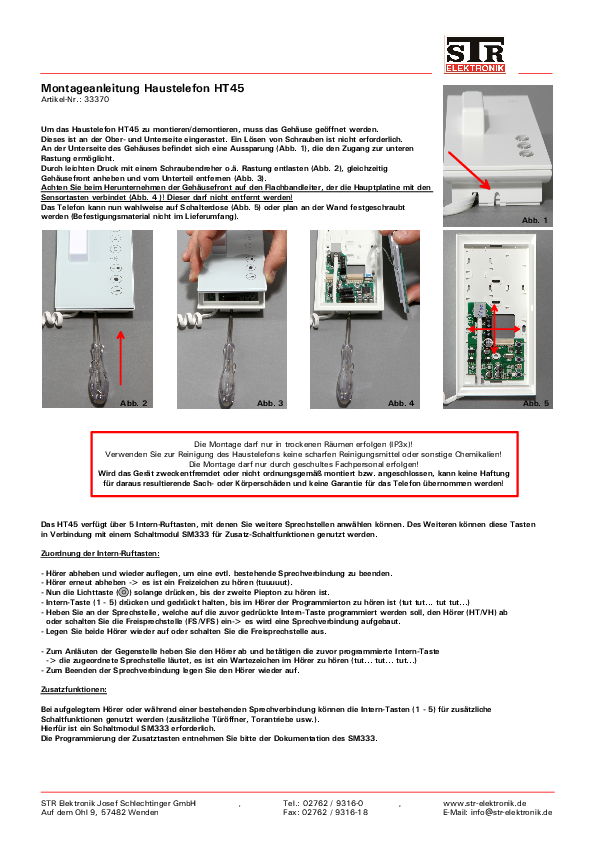 HT45 Haustelefon